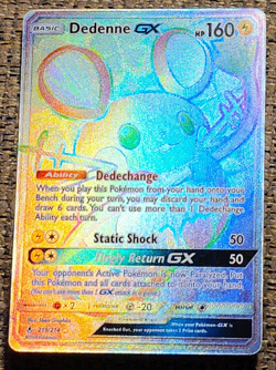 Dedenne GX 219/214 - Pokemon Unbroken Bonds Sun & Moon Secret Rare Card NM - Image 4