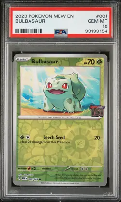 2023 POKEMON MEW EN-151 #001 BULBASAUR PSA 10 - Image 1