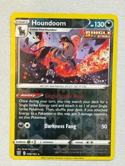 Houndoom 096/163 Holo Rare Battle Styles Pokemon Reverse Holo Near Mint - Image 1