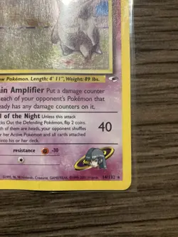 2000 Pokemon Gym Heroes Sabrina's Gengar Holo 14/132 MP Rare - Image 3