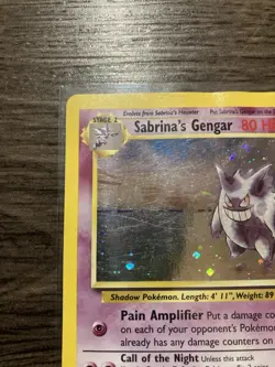 2000 Pokemon Gym Heroes Sabrina's Gengar Holo 14/132 MP Rare - Image 5