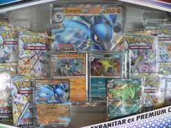 POKEMON TCG PRISMATIC EVOLUTIONS LUCARIO EX & TYRANITAR EX PREMIUM COLLECTION - Image 2