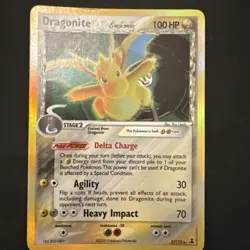 Pokemon TCG Dragonite EX Delta Species Holo Rare Card 2005 LP-MP - Image 1