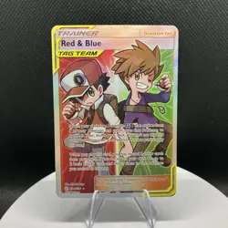 Pokemon TCG 2019 Red Blue Tag Team Trainer Cosmic Eclipse Full Art #234/236 NM - Image 1
