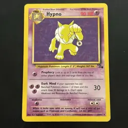 Pokemon TCG Hypno Fossil Non Holo Rare 23/62 Vintage WotC - Image 1