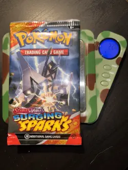 22.6g HEAVY Pokemon TCG: Scarlet and Violet Surging Sparks Booster Pack Arch - Image 1