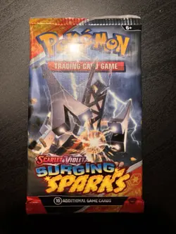 22.6g HEAVY Pokemon TCG: Scarlet and Violet Surging Sparks Booster Pack Arch - Image 2