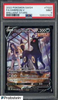 2022 Pokemon SWSH Brilliant Stars #TG22 FA Umbreon V PSA 9 MINT - Image 1
