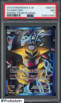 2013 Pokemon B&W Promo Team Plasma #BW74 FA Giratina PSA 7 NM - Image 1