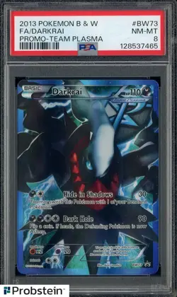 2013 Pokemon B & W Promo Team Plasma #BW73 FA Darkrai PSA 8 - Image 1