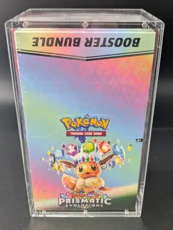 Pokemon SV8.5 Prismatic Evolutions Sealed Booster Bundle Display W/Acrylic Case - Image 1