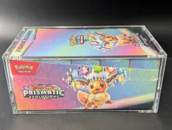 Pokemon SV8.5 Prismatic Evolutions Sealed Booster Bundle Display W/Acrylic Case - Image 4