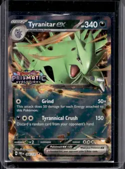 2025 Pokemon Prismatic Evolutions Tyranitar ex Stamp Promo #064/131 - Image 1