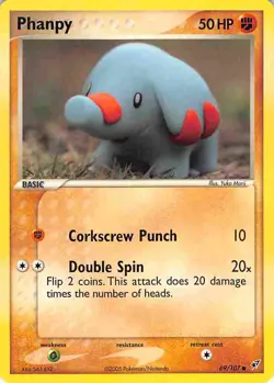 Phanpy 69/107 Common Deoxys Pokemon LP - Image 1