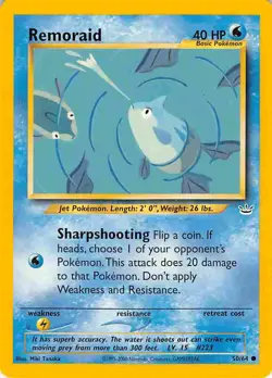 Remoraid 50/64 Common Neo Revelation Pokemon LP - Image 1