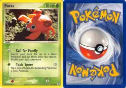 Paras 72/112 Common FireRed & LeafGreen Pokemon LP - Image 3