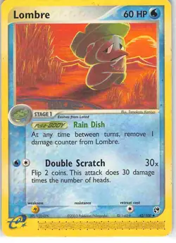 Lombre 45/100 Uncommon Sandstorm Pokemon LP - Image 1