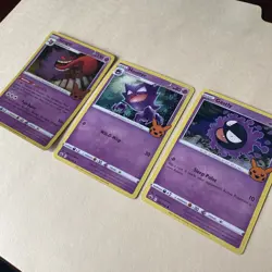 🎃Pokemon Gengar 057/198 HalloweenStamp Holo Rare Card Full Evo Line - Image 2