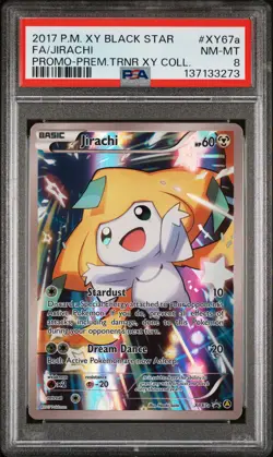 2017 POKEMON XY BLACK STAR PROMO PREM TRAINER XY COLL FULL ART/JIRACHI PSA 8 - Image 1