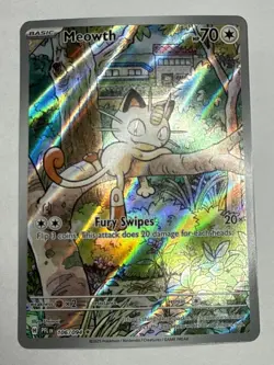 Pokemon Meowth Me02 Phantasmal Flames 106/094 Illustration Rare Full Art Holo - Image 1