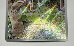 Pokemon Meowth Me02 Phantasmal Flames 106/094 Illustration Rare Full Art Holo - Image 3