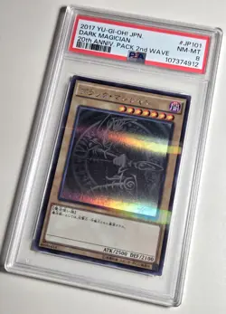 2017 YU-GI-OH! Dark Magician 20AP-JP101 Parallel Ghost Rare PSA 8 - Image 5