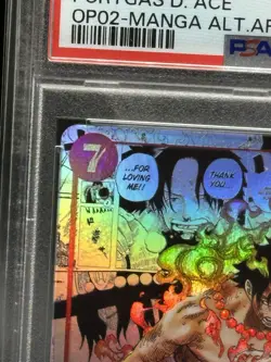 2023 One Piece Paramount War Portgas D Ace ENG Manga Alt Art #OP02-013 PSA 10 - Image 3