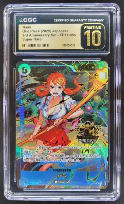 2025 ONE PIECE JAPANESE NAMI SUPER RARE 3RD ANNIV OP11-054 CGC 10 PRISTINE A PT - Image 1