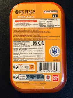 One Piece Card Game Tin Pack Set Vol. 2 - Monkey D Luffy (OP-13) Factory Sealed - Image 2