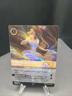 Disney Lorcana Cinderella Melody Weaver Enchanted Foil Rare Ursula’s Return - Image 2