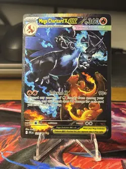 Mega Charizard X EX Pokemon Card 125/094 Phantasmal Flames Holo 360 HP Rare - Image 1