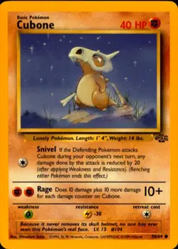 CUBONE - Jungle Set - 50/64 - Common - Pokemon Card - Unlimited Edition - NM - Image 1