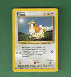 Pidgey 57/102 Common Unlimited - Base Set - NM Near Mint Pokemon Card WOTC - Image 1