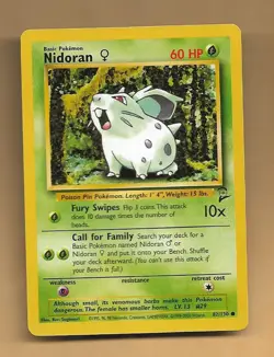 NIDORAN - Base Set 2 - 82/130 - Common - Pokemon Card - Unlimited Edition NM/Lp - Image 1