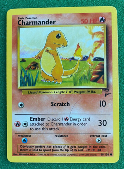 CHARMANDER - Base Set 2 - 69/130 - Common - Pokemon Card - Unlimited Edition NM - Image 1