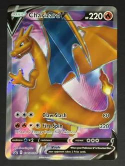Charizard V SWSH050 Champions Path ETB Black Star Promo Pokemon Card NM - Image 1