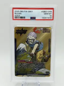 Bulma Gold Foil Leader SB01-045 Dragon Ball Super Card Game 2025 PSA 10 - Image 1