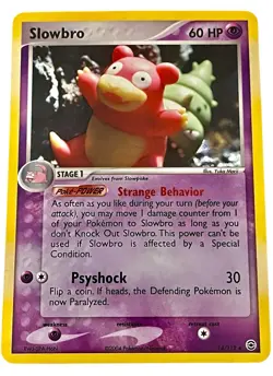 Pokemon Slowbro 14/112 FireRed & LeafGreen Reverse Holo Card-2004-MINT CONDITION - Image 1