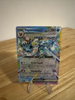 Pokemon TCG Vaporeon EX Prismatic Evolutions Double Rare Holo Card 023/131 - Image 1
