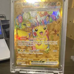 Pikachu EX Sv08 Surging Sparks Hyper Rare Full Art Holo 247/191 Pokemon Card - Image 1