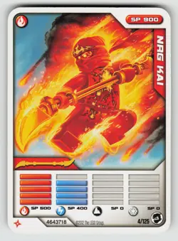 2012 LEGO Ninjago TCG - NRG KAI - Non Holo Character Card #4/125 - Image 1