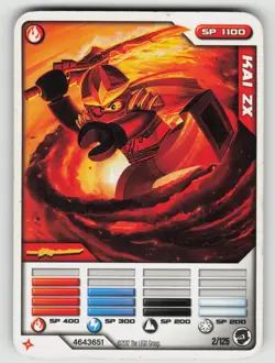 2012 LEGO Ninjago TCG - KAI ZX - Non Holo Character Card #2/125 - Image 1