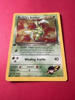 Rocket's Scyther 013/132 Gym Heroes 1st Edition Holo Pokemon Cards - Image 2