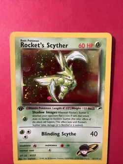 Rocket's Scyther 013/132 Gym Heroes 1st Edition Holo Pokemon Cards - Image 3