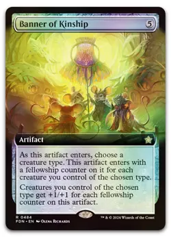 Banner of Kinship (Extended Art) #484 (Foil) (NM) Foundations FDN Magic MTG - Image 1