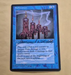UNPLAYED SIGNED NM MTG Suffocation Alliances L. A. WILLIAMS EDH CUBE VTG - Image 1