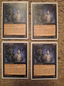 MTG Magic the Gathering 4x Nether Shadow (Playset) - Core Set 5th Edition LP - Image 1