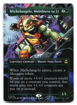 Michelangelo Weirdness to 11 (Borderless) #214 Teenage Mutant Ninja Turtles Foil - Image 1