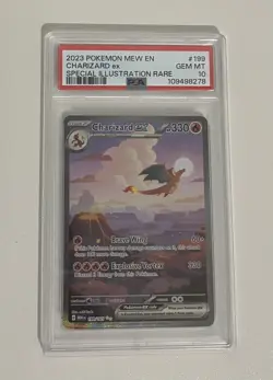 Pokemon Charizard ex 199/165 SV151 Special Illustration Rare Holo PSA 10 - Image 1