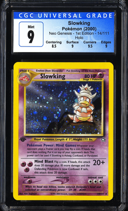 2000 Pokemon Slowking 14/111 Neo Genesis - 1st Edition Holo CGC 9 SWIRL - Image 1